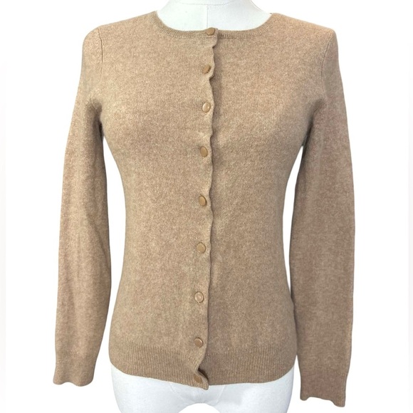 Charter Club Sweaters - Charter Club 100% Cashmere luxury Tan Button Up Cardigan